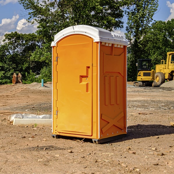 how often are the porta potties cleaned and serviced during a rental period in Tyringham